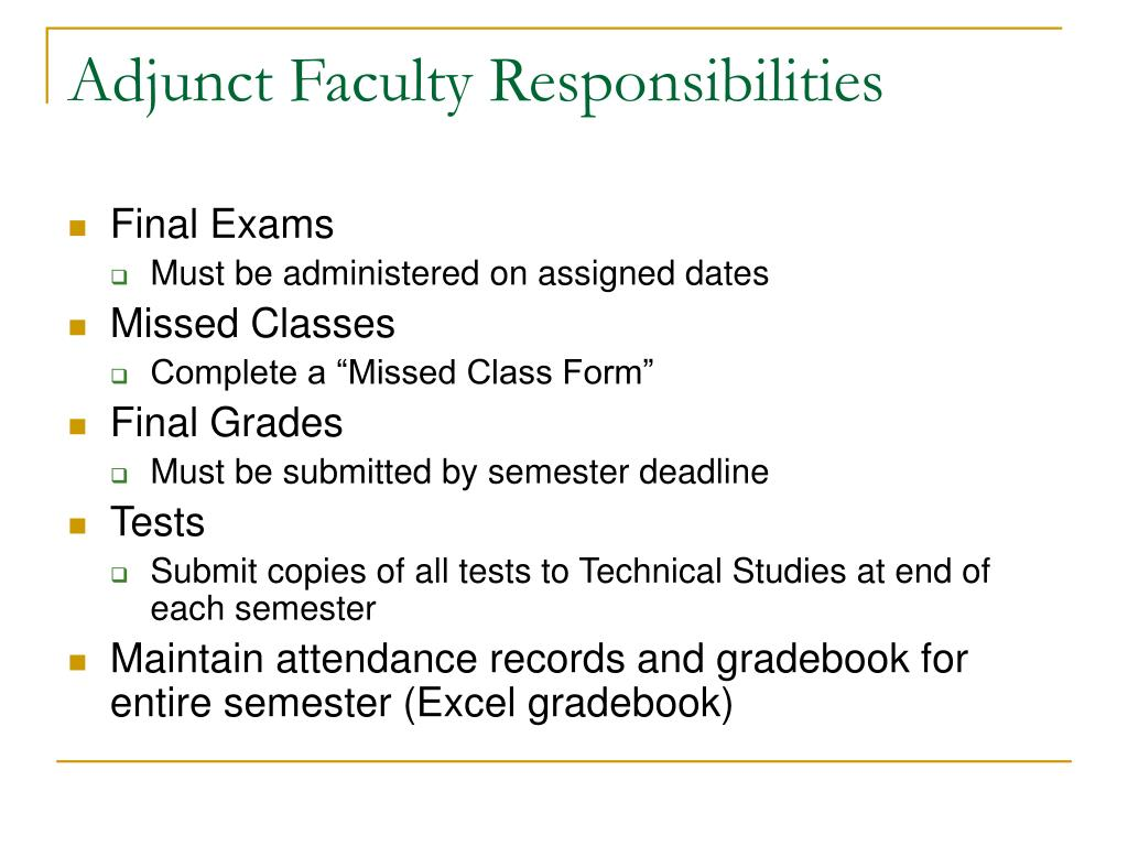 adjunct faculty vacancies