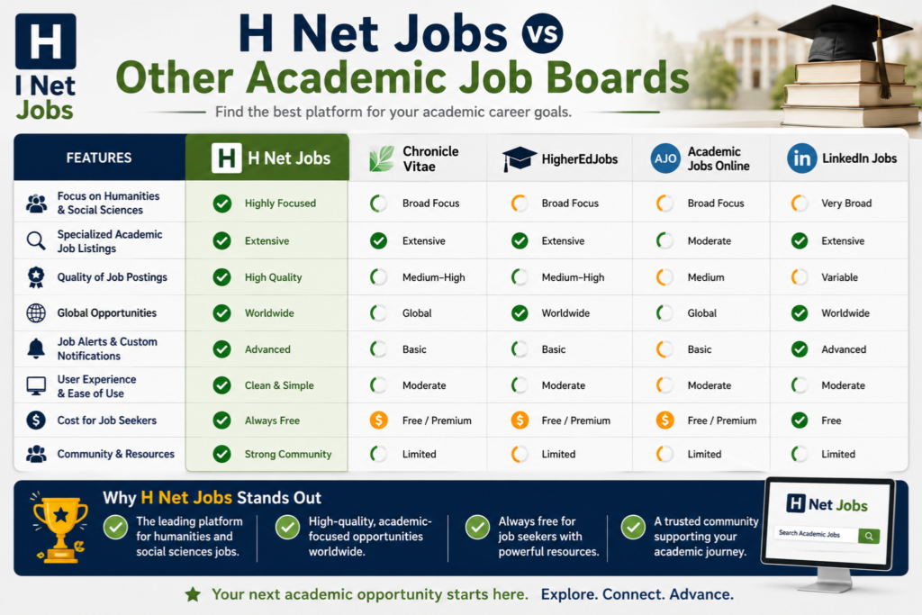 H Net Jobs vs Other Academic Job Boards